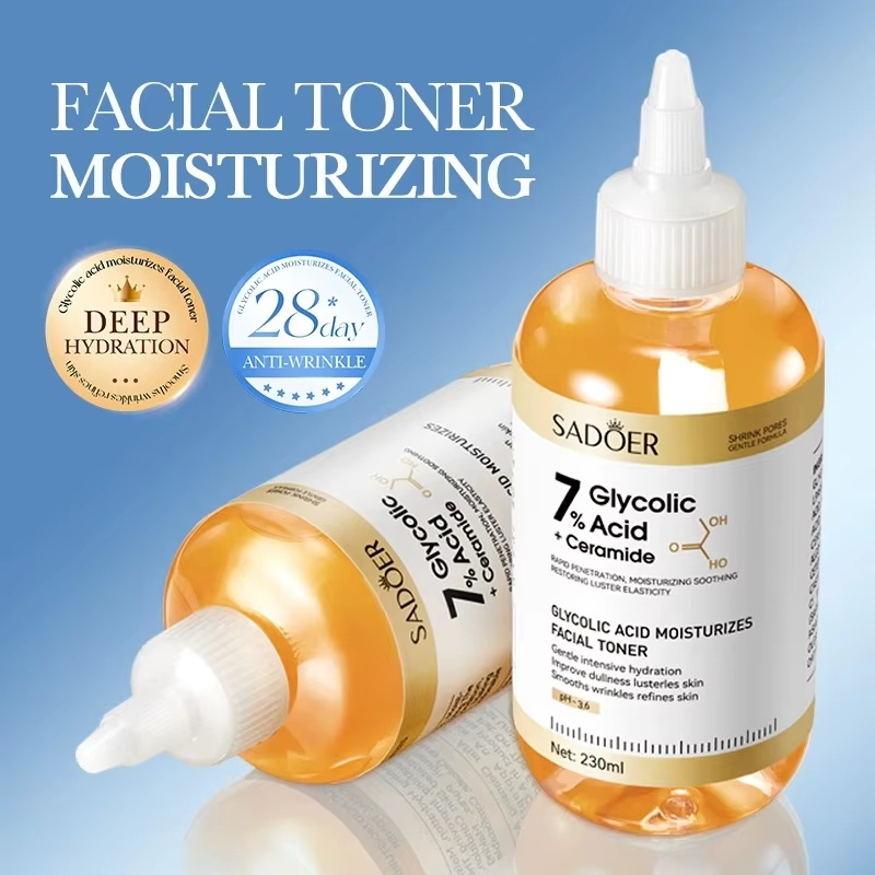 Essence Serum Toner - SADOER Glykolsäure-Toner Gesichtsserum Hautpflege Feuchtigkeitsspendendes Gesichtstoner